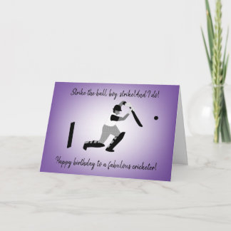 Boy Cricketer Geburtstagskarte Karte