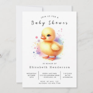 Boy Digital Duck Baby Duck Einladung
