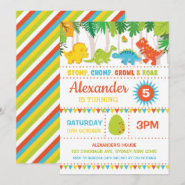 Boy Dinosaur Geburtstag Roar Dino-Mite Party Einladung