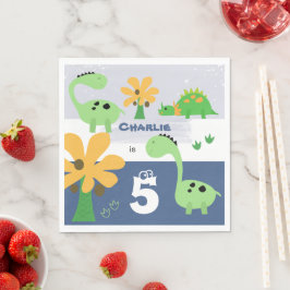 Boy Dinosaur Jurassic Birthday Party Serviette