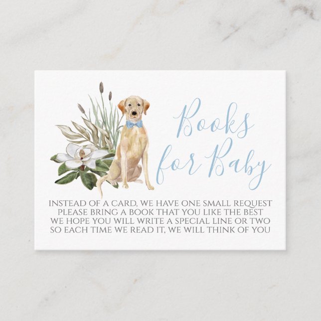 Boy Dog Baby Showcard Reservierungskarte Begleitkarte (Vorderseite)