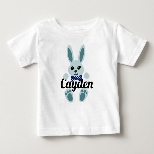 Boy Easter Bunny Custom Baby T-shirt (Vorderseite)