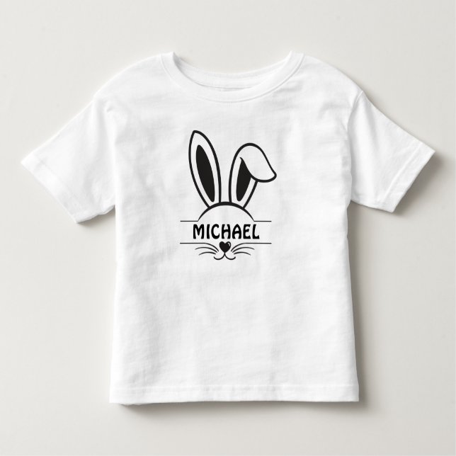 Boy Easter Bunny Face Kleinkind T - Shirts (Vorderseite)