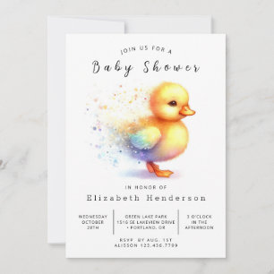 Boy Editable Duck Baby Duck Einladung