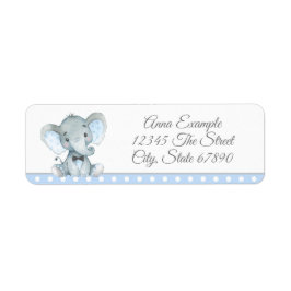 Boy Elephant Address Labels
