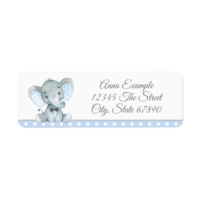 Boy Elephant Address Labels (Vorne)