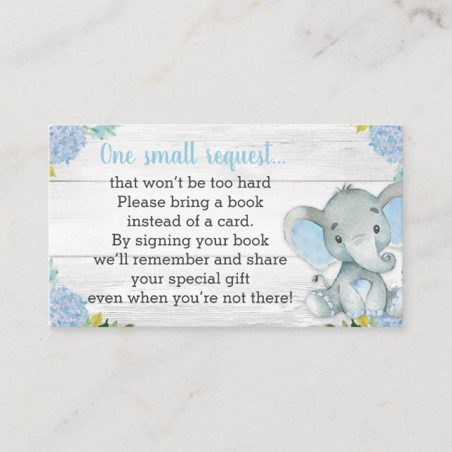 Boy Elephant Baby Shower Buy Request Card Begleitkarte