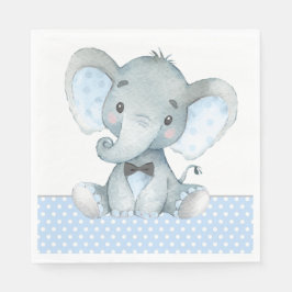 Boy Elephant Baby Showpapier Napkins Serviette