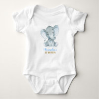 Boy Elephant Blue Bodysuit 1. Geburtstag Party