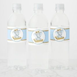 Boy Elephant Prince Baby Dusche Wasser Flasche Eti Wasserflaschenetikett