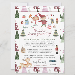 Boy Elf   Kids Christmas Elf Hallo Letter