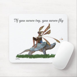 Boy Fairy reitet auf der Turtle Mousepad