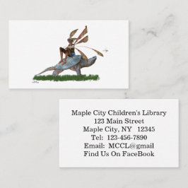 Boy Fairy Riding auf der Turtle Business Card Visitenkarte
