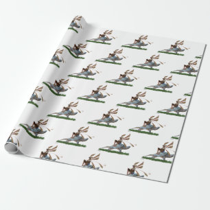 Boy Fairy Riding auf Schildkrötenpapier Geschenkpapier