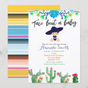 Boy Fiesta Kaktus Babydusche Invite Muchacho Einladung