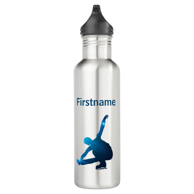 Boy-Figur-Skater-Wasserflasche - Blaue Sterne Edelstahlflasche (Rechts)