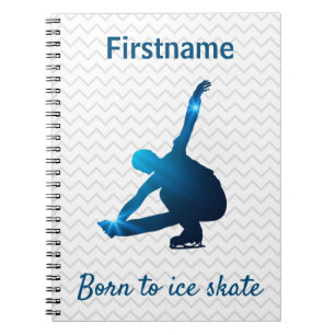 Boy-figur-Skater-Zeitschrift - Blue stars Notizblock