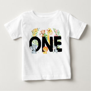 Boy First Birthday Wild One Jungle Safari Niedlich Baby T-shirt