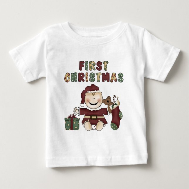 Boy First Christmas Baby T-shirt (Vorderseite)