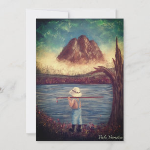 Boy Fishing Feiertagskarte