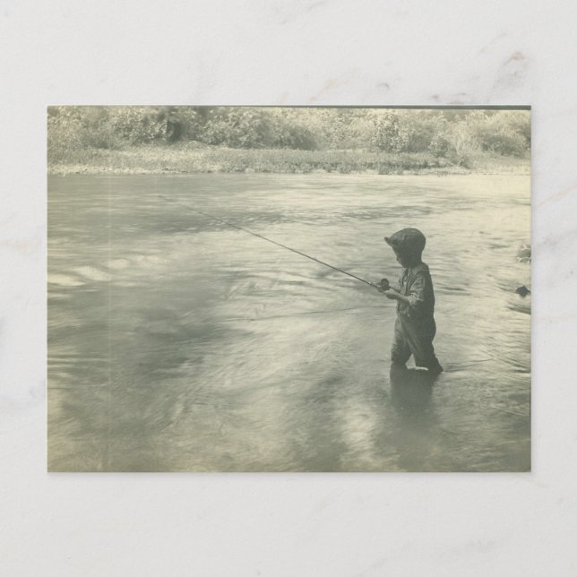 Boy Fishing on the Green River, Kentucky Postkarte (Vorderseite)