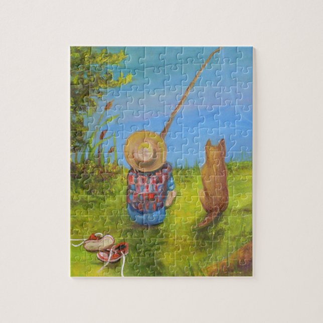 Boy Fishing Puzzle (Vertikal)