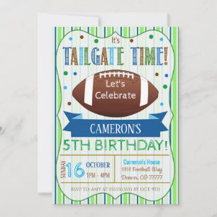 Boy Football Tailgate Einladung zum Geburtstag