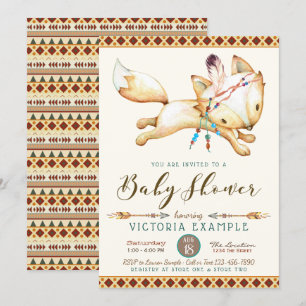 Boy Fox Baby Shower Einladungen