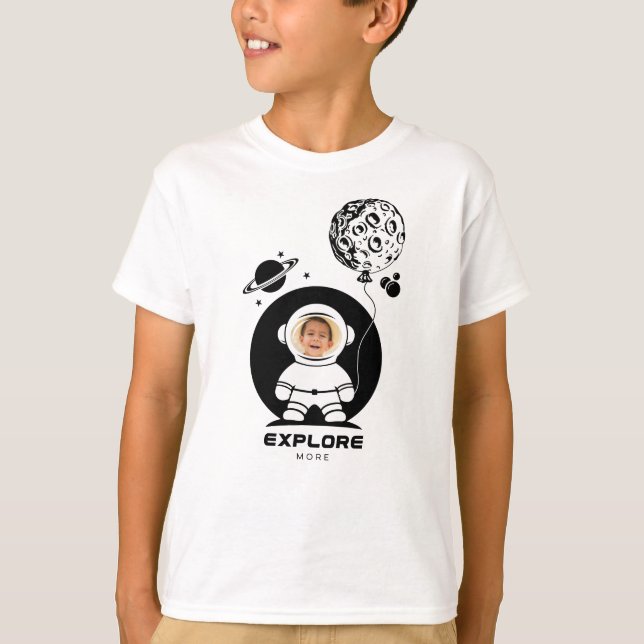 Boy Fun Entdecken Sie mehr Astronauten Custom Foto T-Shirt (Vorderseite)