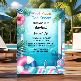 Boy Fun Teen Erwachsene Pool Party Sweet 16 Geburt Einladung
