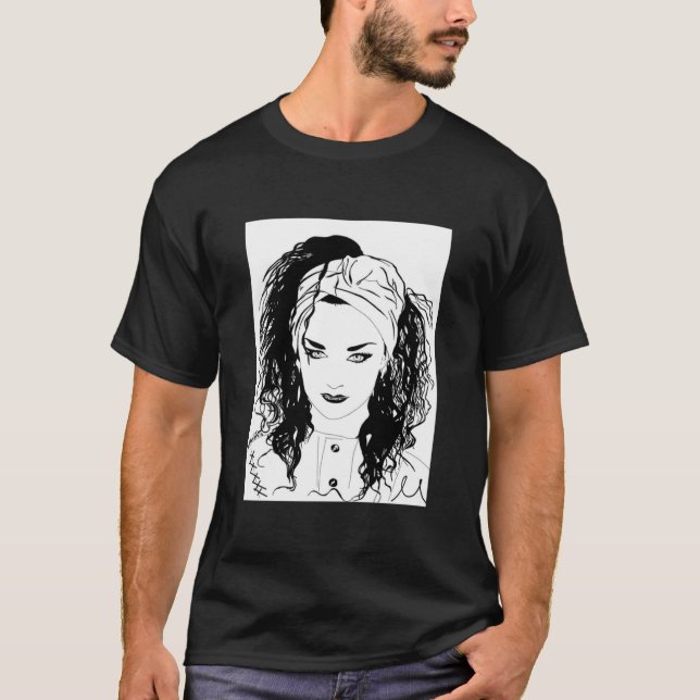 BOY GEORGE (Black & amp) Weiße Hebel) Klassischer  T-Shirt (Vorderseite)