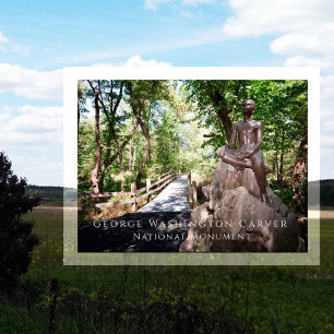Boy George Washington Carver Statue, Carver Trail Postkarte