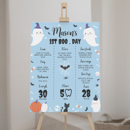 Boy Ghost 1. Geburtstag Milestone Zeichen Poster