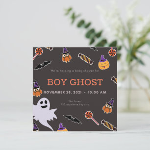 Boy Ghost halloween Baby Dusche kleine Booteinladu Einladung