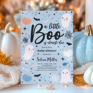 Boy Ghost Little Boo ist zu Halloween Baby Dusche Einladung