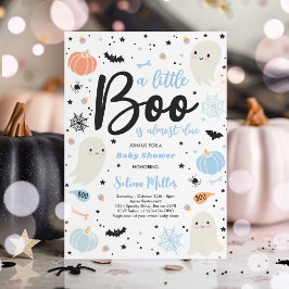 Boy Ghost Little Boo ist zu Halloween Baby Dusche Einladung