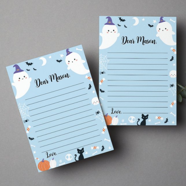 Boy Ghost Time Capsule Note Card Dankeskarte (Von Creator hochgeladen)