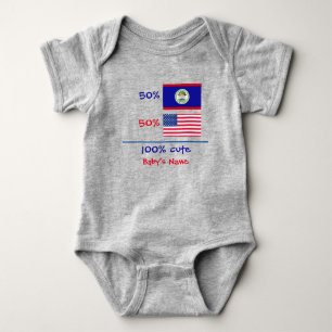 Boy Girl Belize Belizean American Baby Bodysuit Strampler