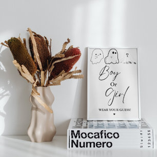 Boy Girl Halloween Tragen Sie Ihr Baby-Duschspiel Poster