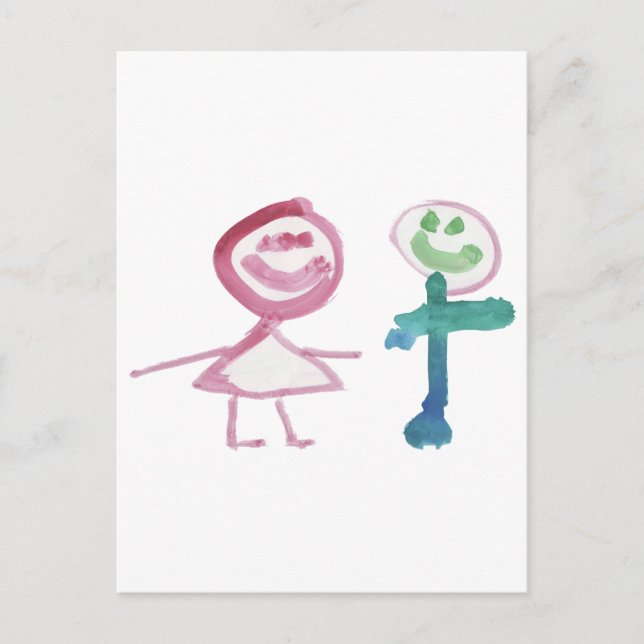 Boy & Girl Postkarte (Vorderseite)