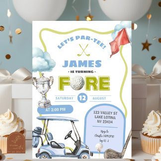 Boy Golf Kid's Fore Geburtstag Einladung