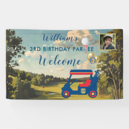 Boy Golf Theme 3. Geburtstag Party Banner