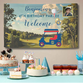 Boy Golf Theme 4. Geburtstag Party Banner