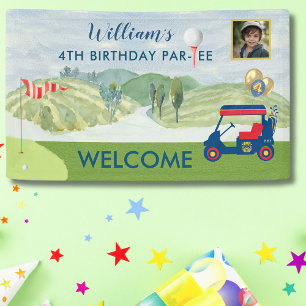 Boy Golf Theme 4. Geburtstag Party Banner