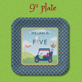 Boy Golf Theme 5. Geburtstagsparty Pappteller