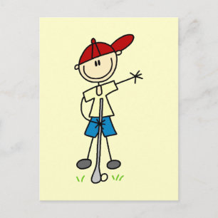 Boy Golfer Tshirts und Geschenke Postkarte