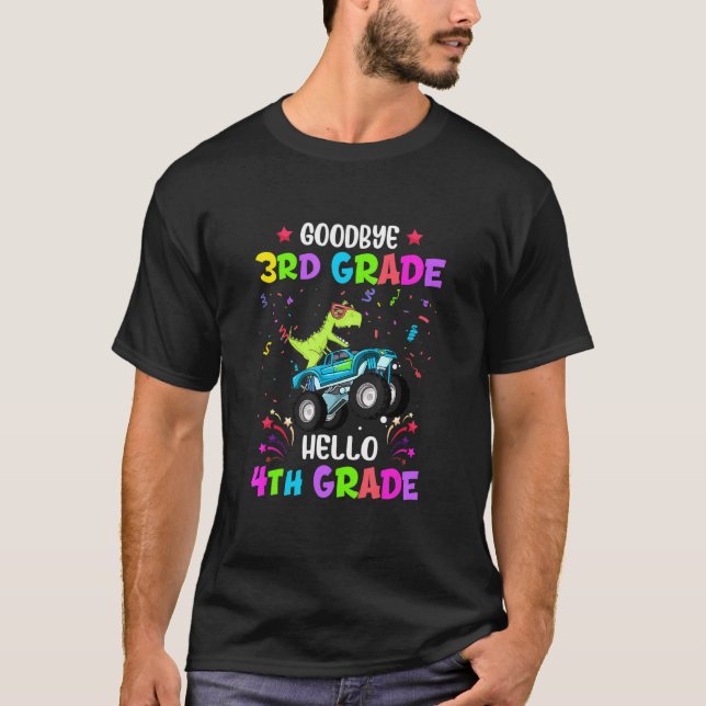 Boy Goodbye Third Grade Hello Fourth Grade Graduat T-Shirt (Vorderseite)