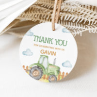 Boy Green Tractor Farm Geburtstagsparty Runde