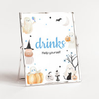 Boy Halloween Little Boo Baby Shower Drinks