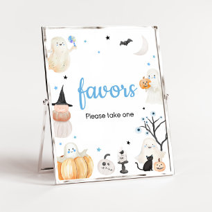 Boy Halloween Little Boo Baby Shower Favoriten Poster